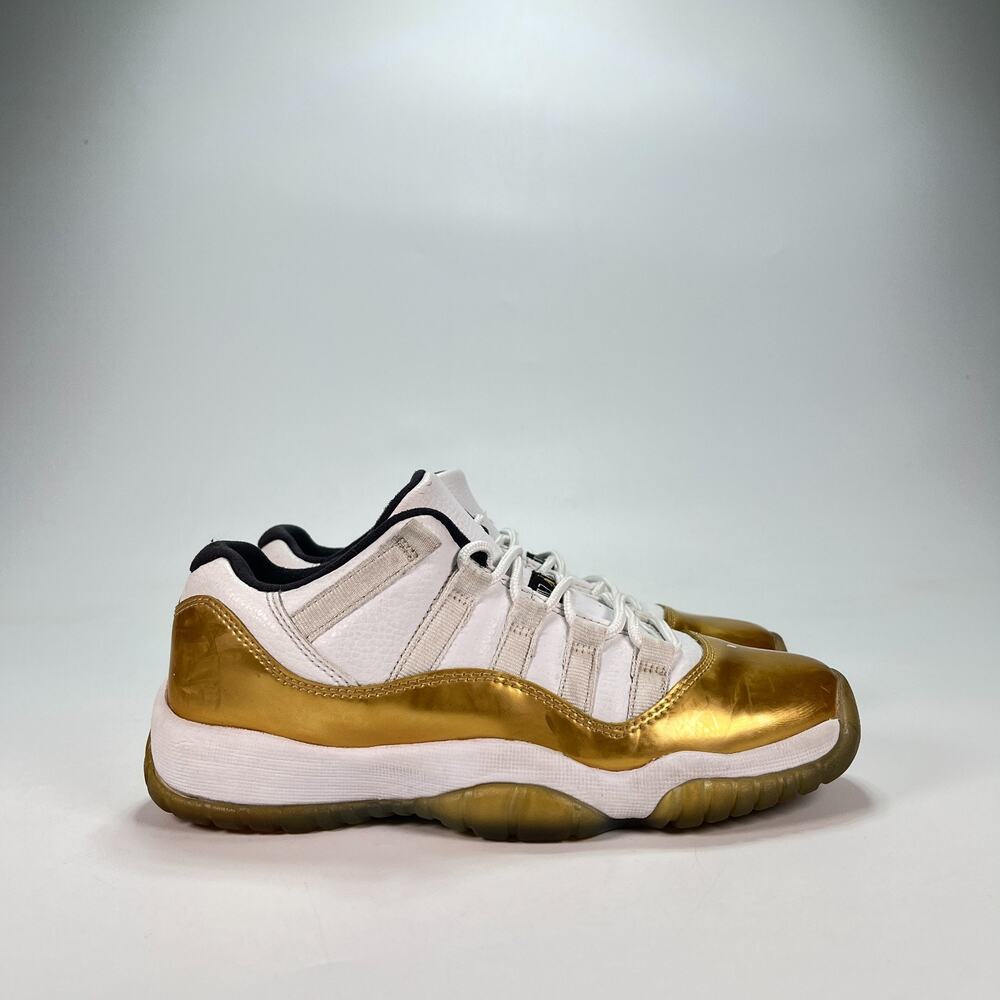 Air Jordan 11 Retro Low Closing Ceremony White Gold 528896-103 Youth Size 4Y